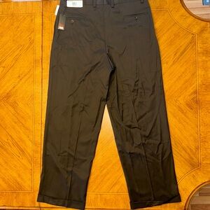 FUBU The Collection Men’s Dress Slacks 40x32 Pleated Cuffed 100% Wool Dark Brown